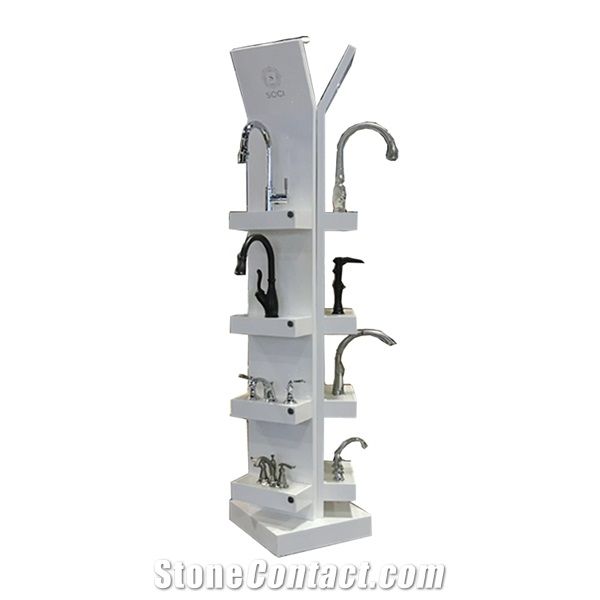 Customized Sanitary Faucet Showroom Display Stand