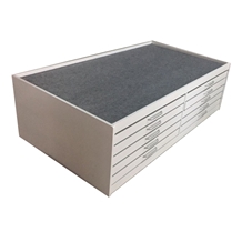Metal Stone Tiles Drawer Sliding Display Cabinet