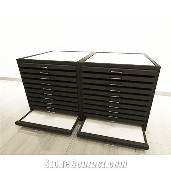 Sliding Tiles Display Rack for Ceramic Marble
