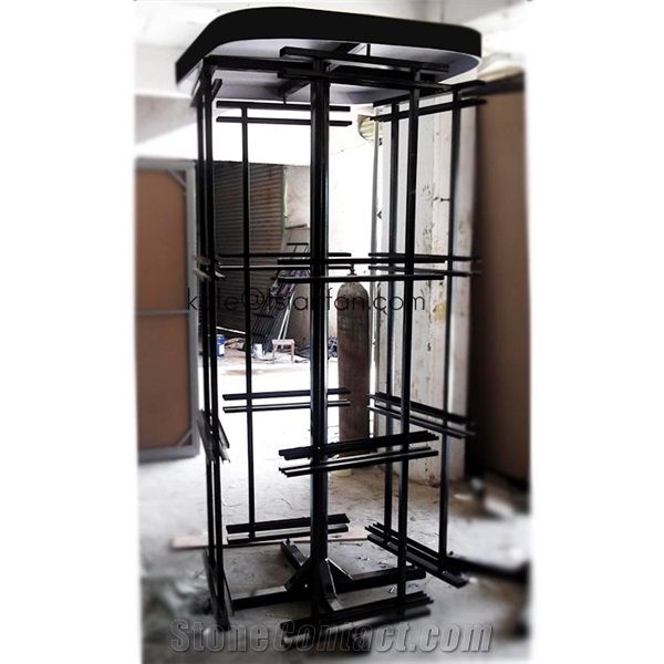 Spin Metal Granite And Marble Stone Slab Tile Display Stand