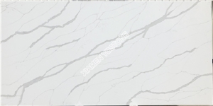 White Classique Calacatta Quartz Slabs