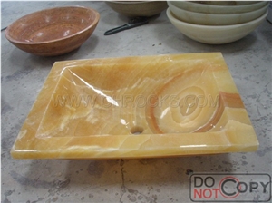 Honey Onyx Rectangle Sinks,China Onyx Wash Basins