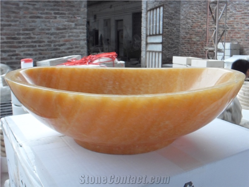Honey Onyx Vessel Sinks,Honey Onyx Art Bath Basins