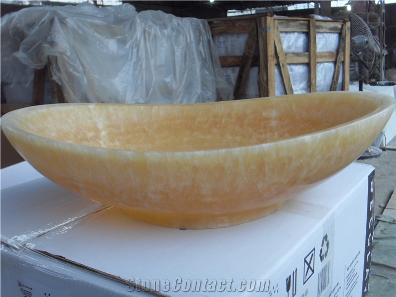 Honey Onyx Vessel Sinks,Honey Onyx Art Bath Basins
