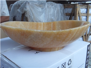 Honey Onyx Vessel Sinks,Honey Onyx Art Bath Basins