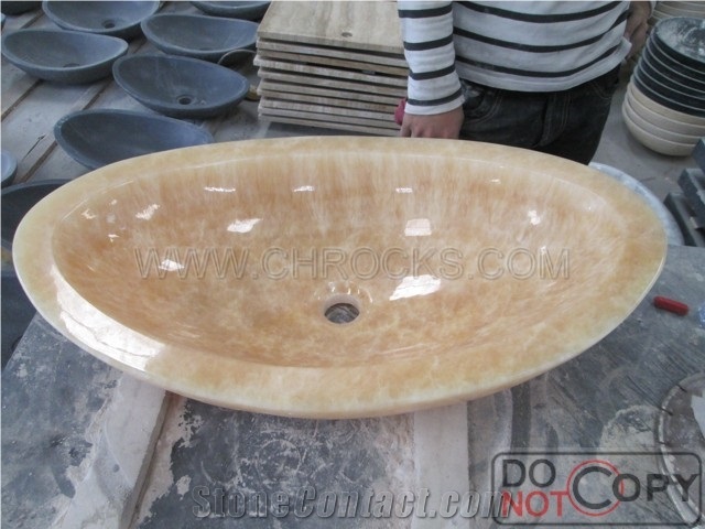 Honey Onyx Vessel Sinks,Honey Onyx Art Bath Basins