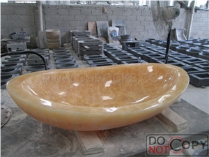 Honey Onyx Vessel Sinks,Honey Onyx Art Bath Basins