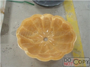 Honey Yellow Onyx Sinks Bathroom Sinks