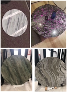 Grey And Black Polished Stone Coffee Table Tops