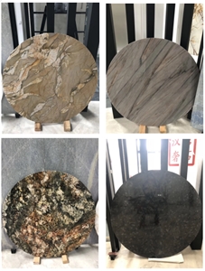 Grey And Black Polished Stone Coffee Table Tops