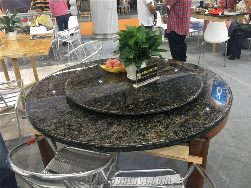 Grey And Black Polished Stone Coffee Table Tops