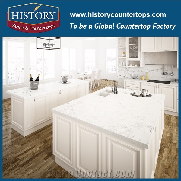 Bianco Carara Marble Bathroom White Vanity Tops