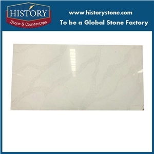 Calacatta White Glass Quartz Stone Surface