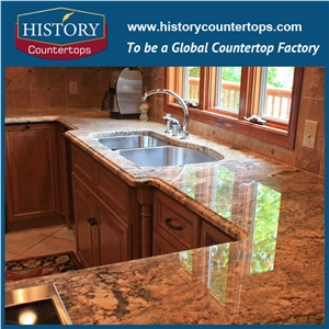 Crema Bordeaux Granite Kitchen Countertops