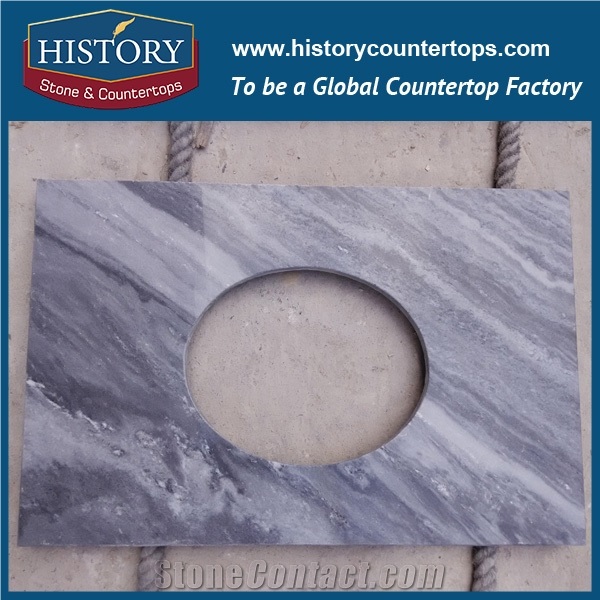 Custom 61 Inch Multicolor Grey Granite Vanity Tops