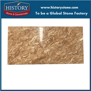 Granite Looking Gold Glass Stone Surface