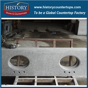 Mountain Grey Granite Custom Bathroom Vanity Top