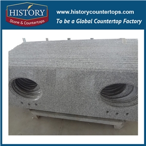 Mountain Grey Granite Custom Bathroom Vanity Top
