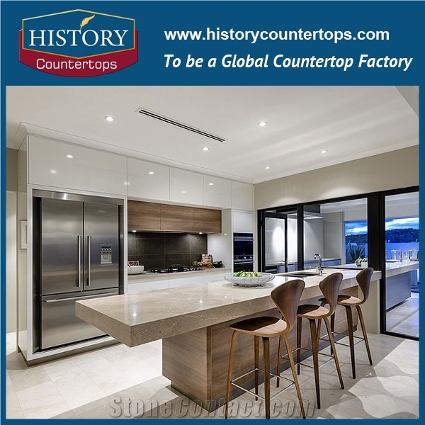 Oman Beige Marble Customized Countertops Aprtament