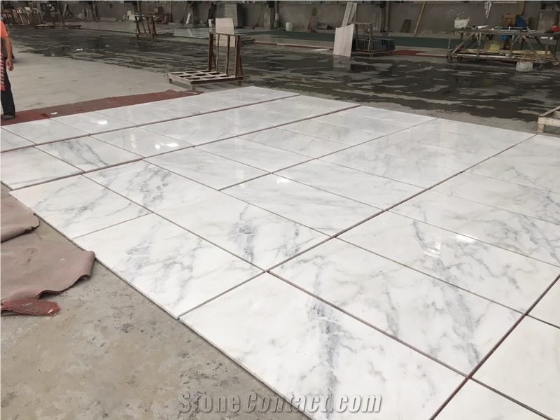 A Grade Polished Oriental White Marble Tiles