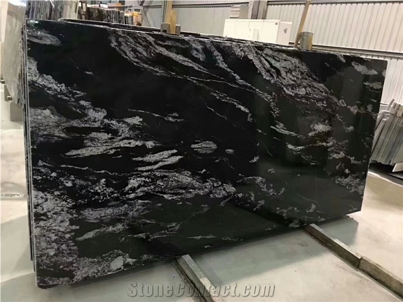 Galaxy Black Granite for Countertop/Tiles