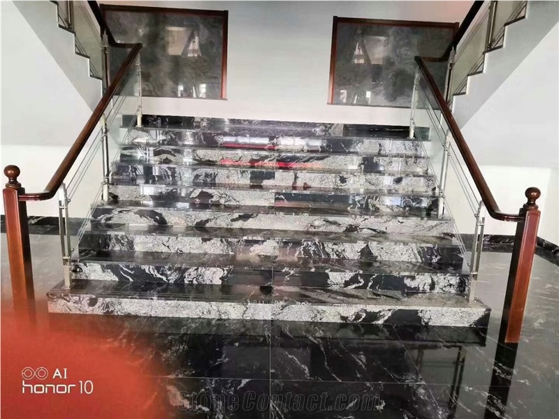Galaxy Black Granite for Countertop/Tiles