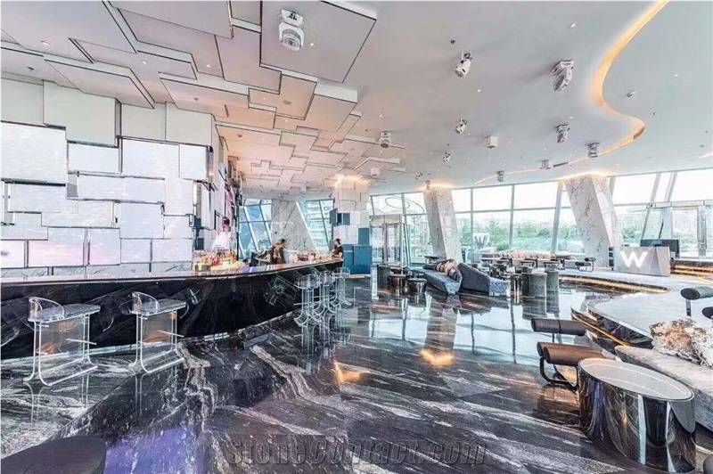 Galaxy Black Granite for Countertop/Tiles