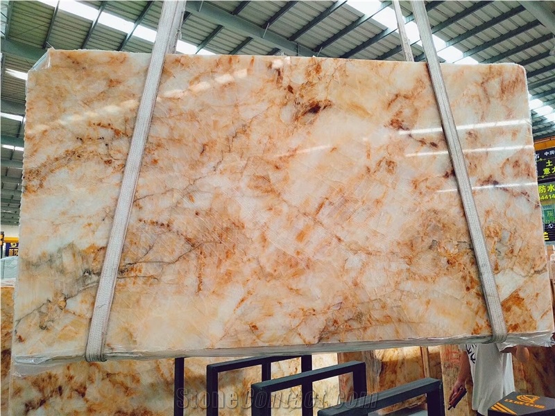 Golden Yellow Onyx Backlighting Wall Panel