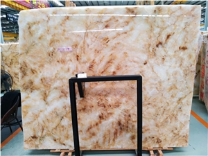 Golden Yellow Onyx Backlighting Wall Panel
