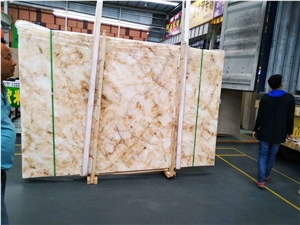 Golden Yellow Onyx Backlighting Wall Panel