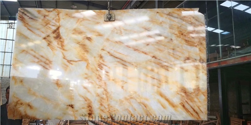 Golden Yellow Onyx Backlighting Wall Panel
