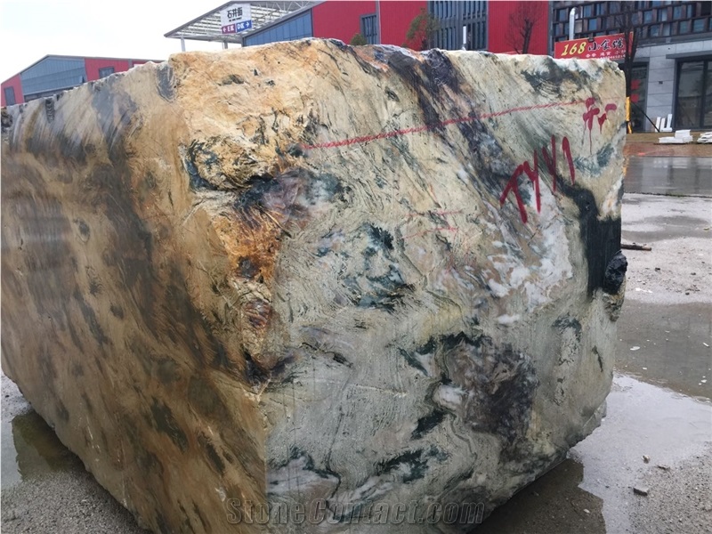 Natural Quartzite Drama Purple Book Match Stone