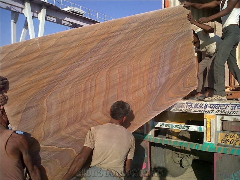 Rainbow Sandstone Slabs, Tiles