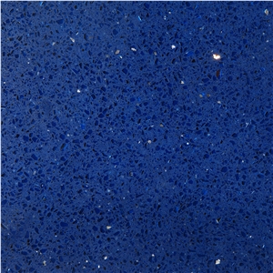 China Artificial Blue Galaxy Engineered Quartz Stone Slabs & Tiles