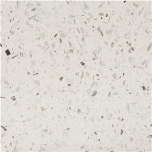 China Artificial White Galaxy Engineered Quartz Stone Slabs & Tiles
