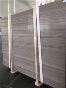 China Natural Athens Wooden Grain, Grey Vein Marble 1.8/2cm Big Slabs