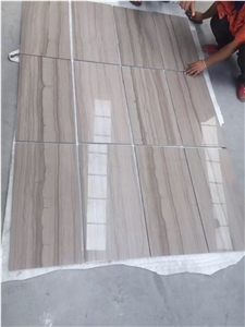 China Natural Athens Wooden Grain, Grey Vein Marble Cut-To-Size Tiles