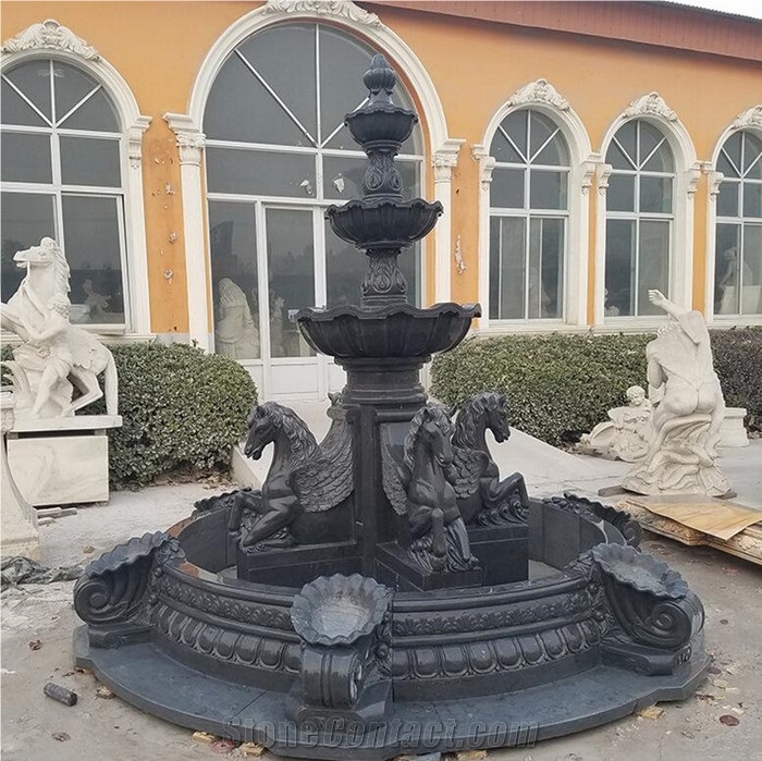Outdoor 3 Tiers Marble Water Fountain Garden Fountain