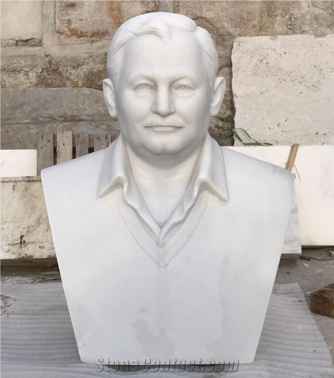 Marble Bust Of Gril Carving Statue Sculptures