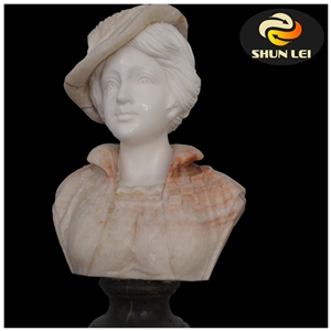 Marble Bust Of Gril Carving Statue Sculptures