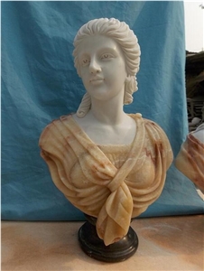 Marble Bust Of Gril Carving Statue Sculptures