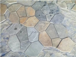Yellow Rusty Slate Cheap Flagstone Floor Tile