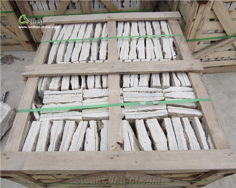 Beige Travertine Mushroom Walling Tile for Indoor Outdoor Decoration