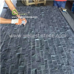 China Shaolin Black Limestone Culture Stone Veneer for Wall Covering