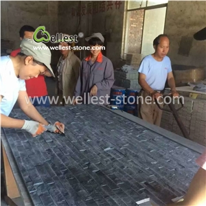 China Shaolin Black Limestone Culture Stone Veneer for Wall Covering