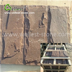 China Warm Brown Sandstone Mushroom Garden Villa Walling Tile