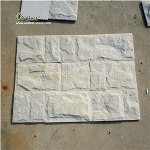 Chinese White Quartzite Mushroom Villa Garden Corner Walling Tile
