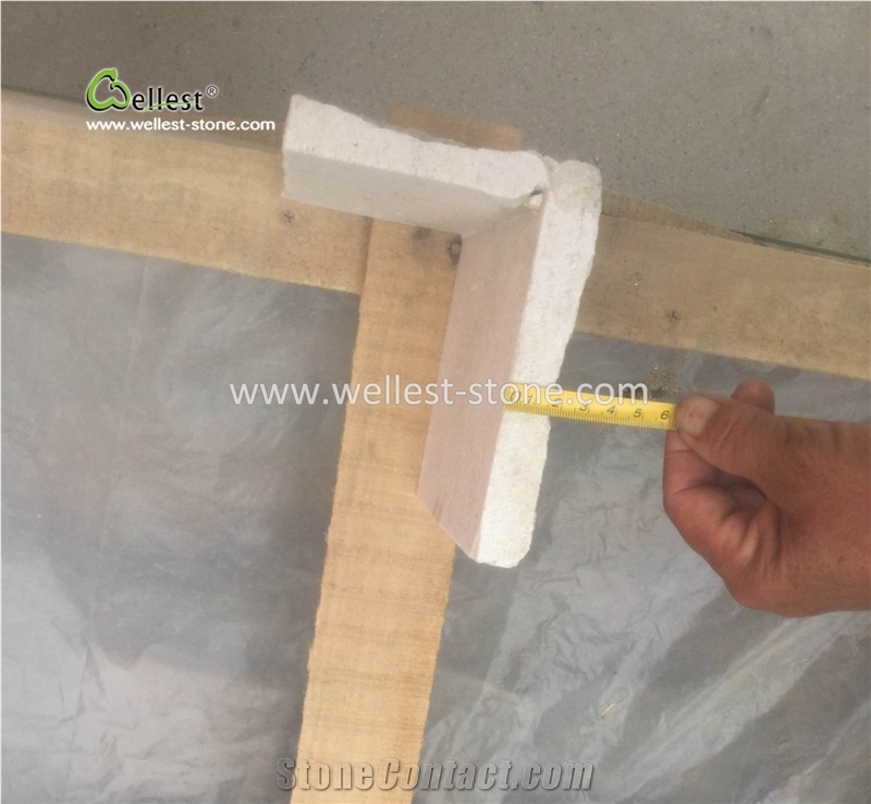 Chinese White Quartzite Mushroom Villa Garden Corner Walling Tile