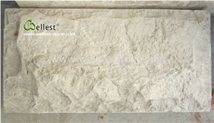 Elegant White Beige Travertine Mushroom Villa Wall Cladding Tile