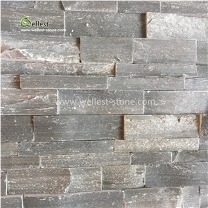 Grayish Green Slate Walling Culture Stone Veneer with Adhesive Base